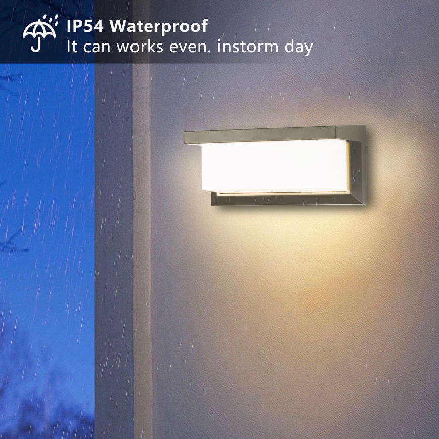 Brilagi - Iluminação de parede exterior LED BRICKY LED/12W/230V cinzento IP54