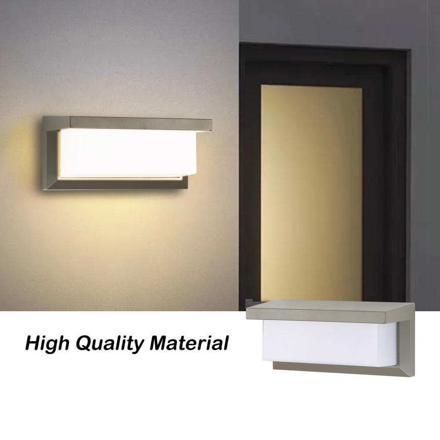 Brilagi - Iluminação de parede exterior LED BRICKY LED/12W/230V cinzento IP54