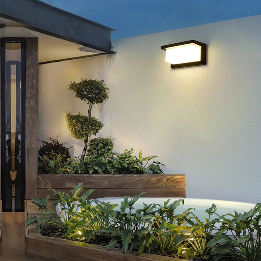 Brilagi - Iluminação de parede exterior LED BRICKY LED/12W/230V preto IP54
