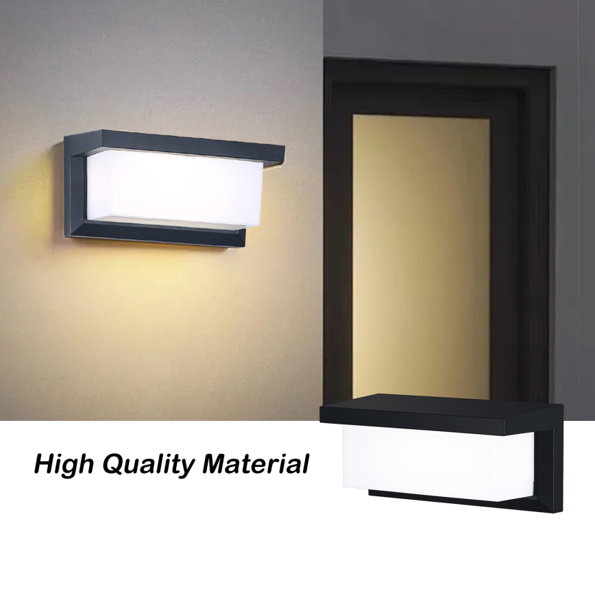 Brilagi - Iluminação de parede exterior LED BRICKY LED/12W/230V preto IP54