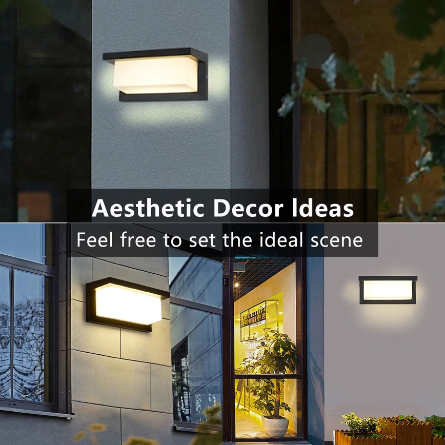 Brilagi - Iluminação de parede exterior LED BRICKY LED/12W/230V preto IP54