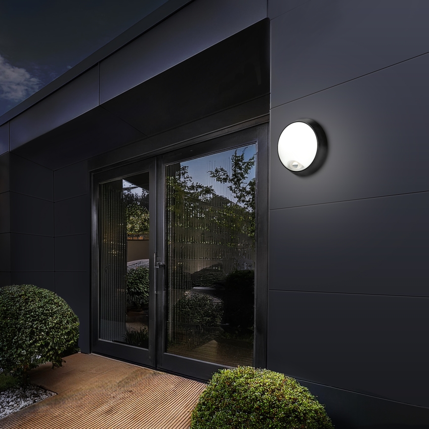 Brilagi - Iluminação de parede exterior LED com sensor 2em1 BULKHEAD LED/20W/230V IP65