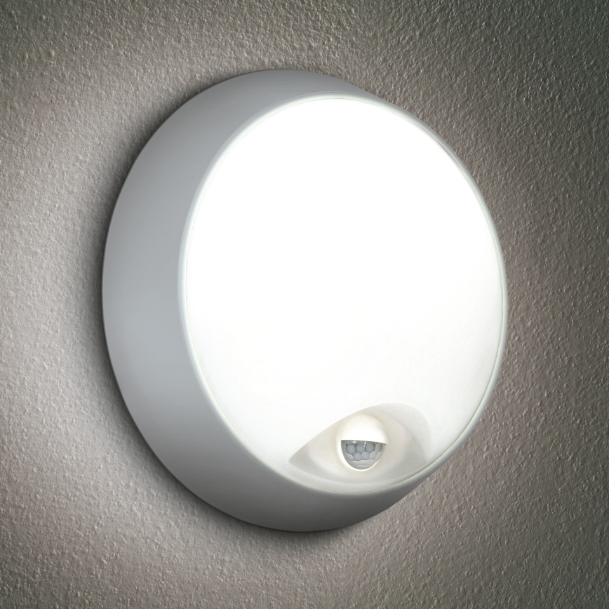 Brilagi - Iluminação de parede exterior LED com sensor 2em1 BULKHEAD LED/20W/230V IP65
