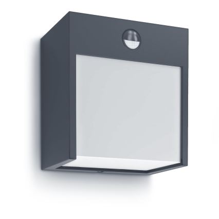 Brilagi - Iluminação de parede exterior LED com sensor TERNI LED/12W/230V antracite IP44