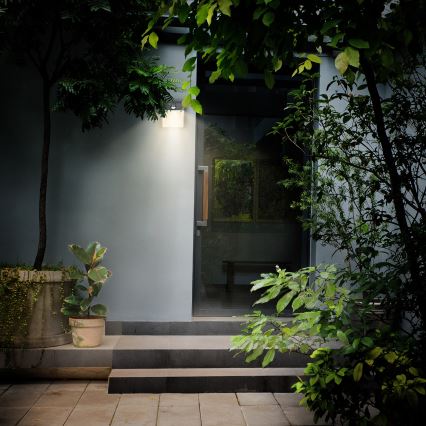 Brilagi - Iluminação de parede exterior LED com sensor TERNI LED/12W/230V antracite IP44
