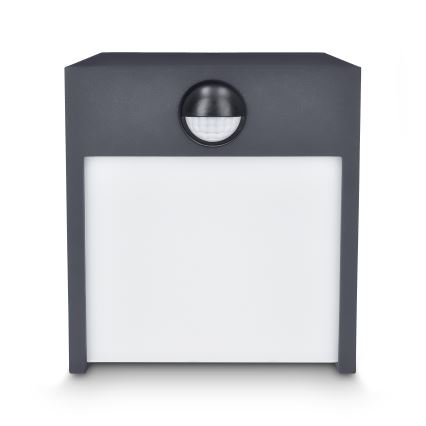 Brilagi - Iluminação de parede exterior LED com sensor TERNI LED/12W/230V antracite IP44