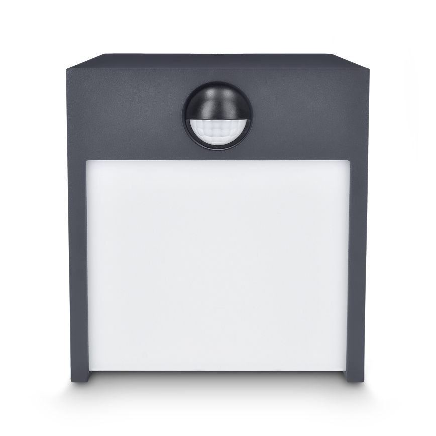 Brilagi - Iluminação de parede exterior LED com sensor TERNI LED/12W/230V antracite IP44