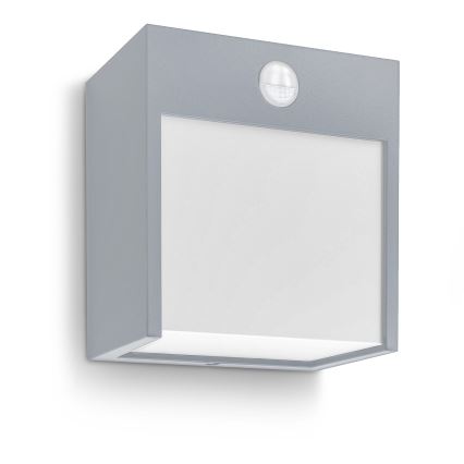 Brilagi - Iluminação de parede exterior LED com sensor TERNI LED/12W/230V cinzento IP44