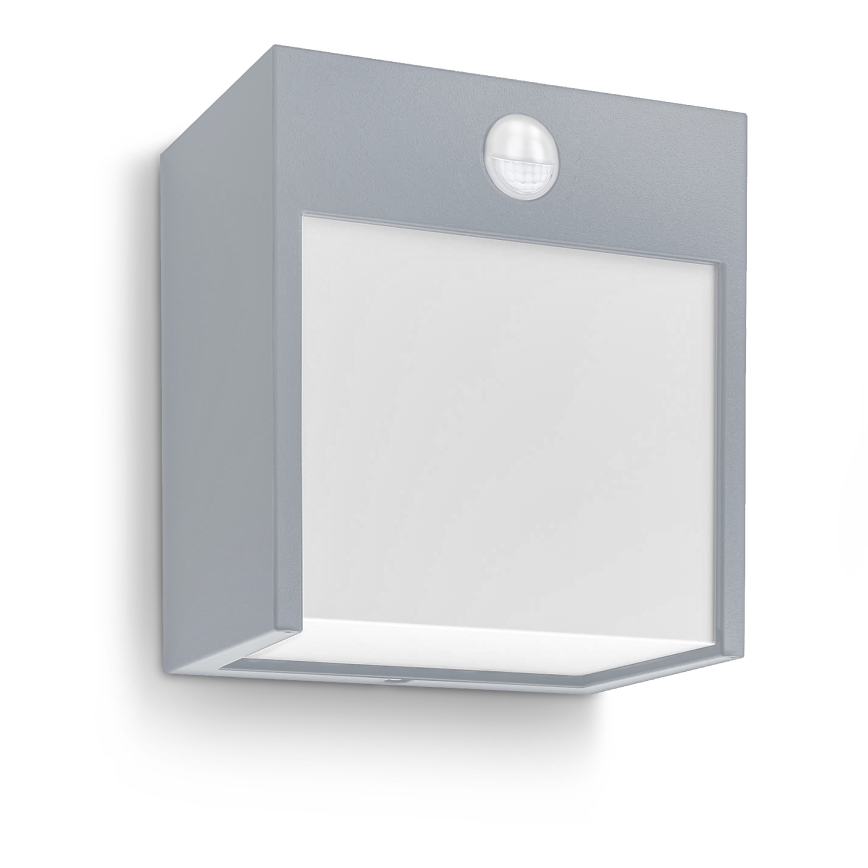 Brilagi - Iluminação de parede exterior LED com sensor TERNI LED/12W/230V cinzento IP44
