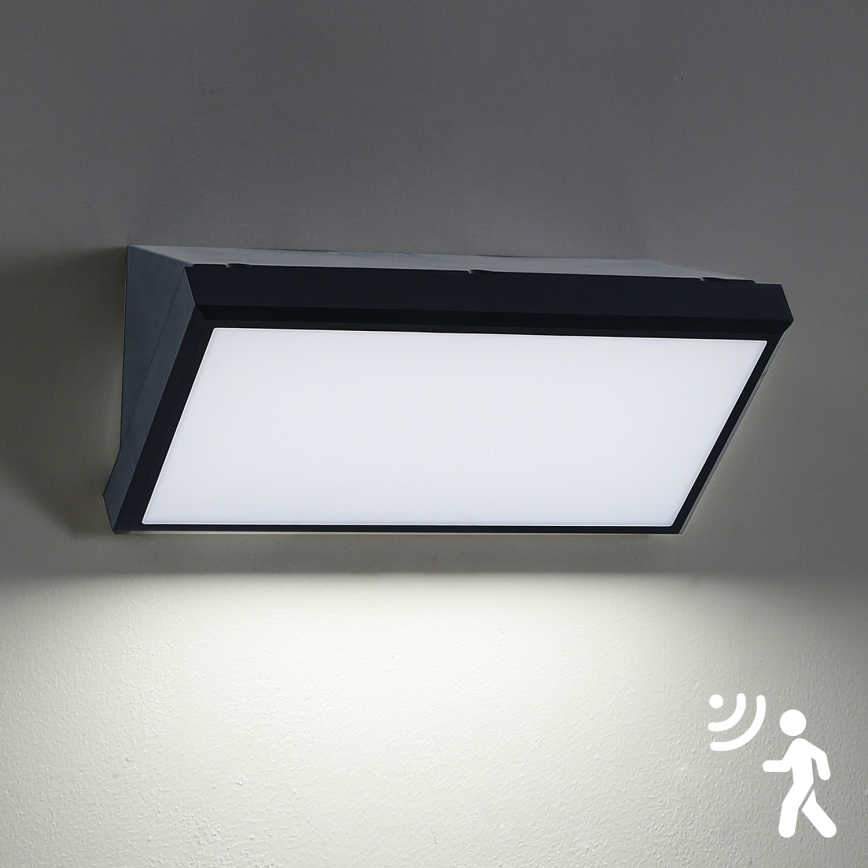 Brilagi - Iluminação de parede exterior LED com sensor TRIANGLE LED/20W/230V IP65