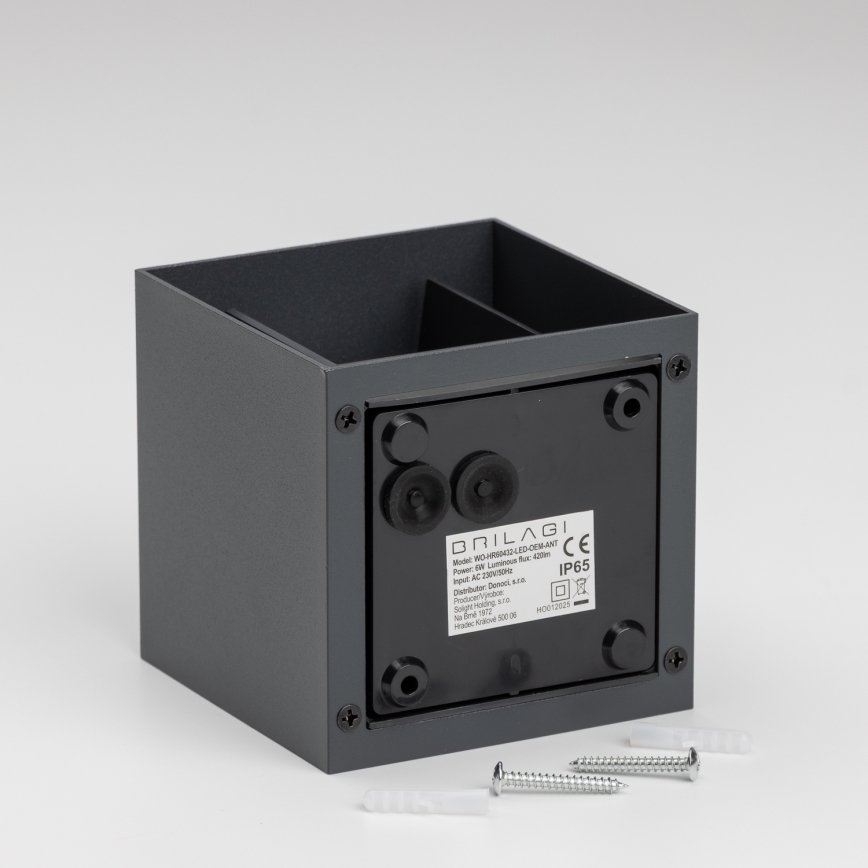 Brilagi - Iluminação de parede exterior LED CUBE LED/6W/230V antracite IP54