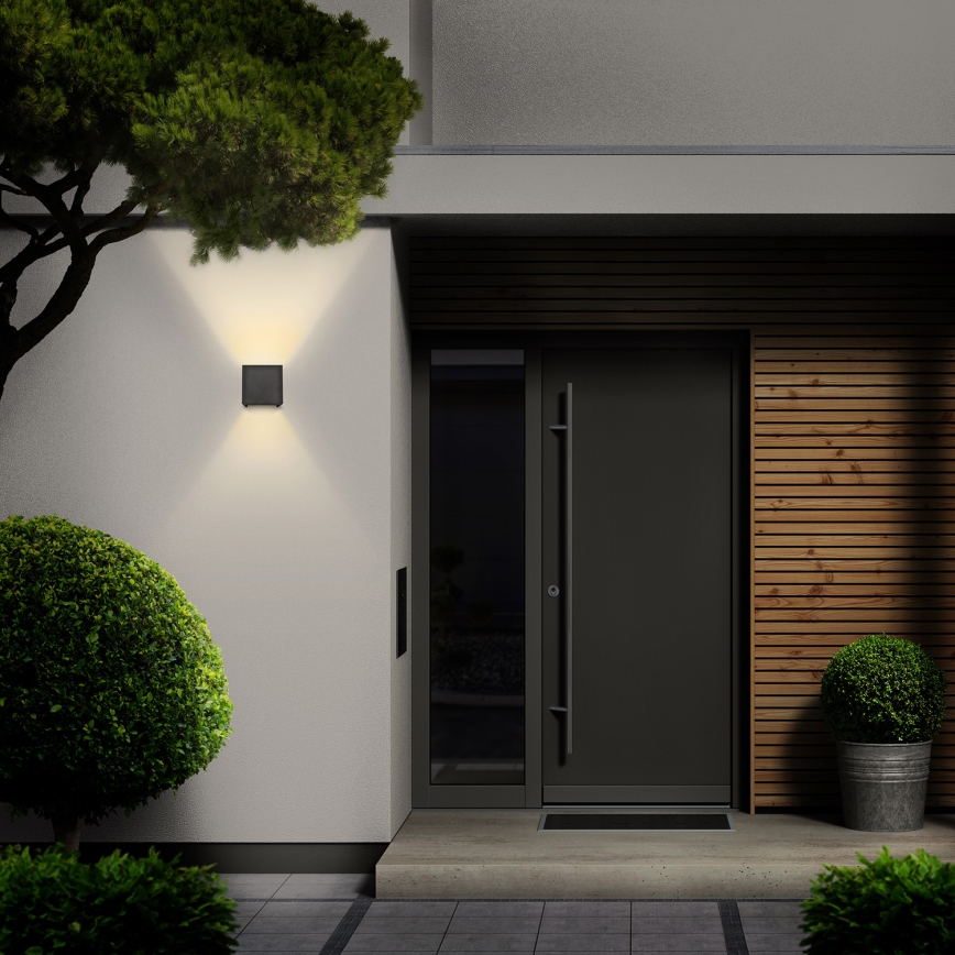 Brilagi - Iluminação de parede exterior LED CUBE LED/6W/230V antracite IP54
