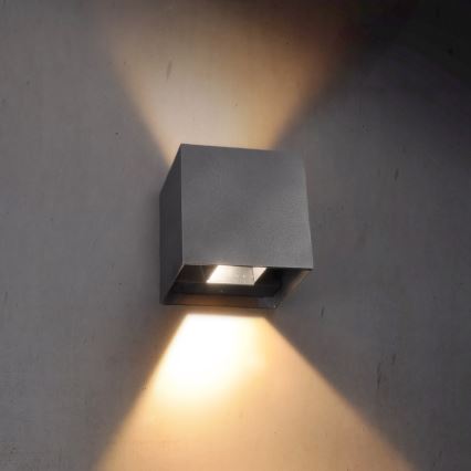 Brilagi - Iluminação de parede exterior LED CUBE LED/6W/230V antracite IP54