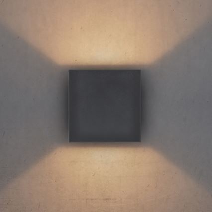 Brilagi - Iluminação de parede exterior LED CUBE LED/6W/230V antracite IP54