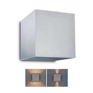 Brilagi - Iluminação de parede exterior LED CUBE LED/6W/230V cinzento IP54
