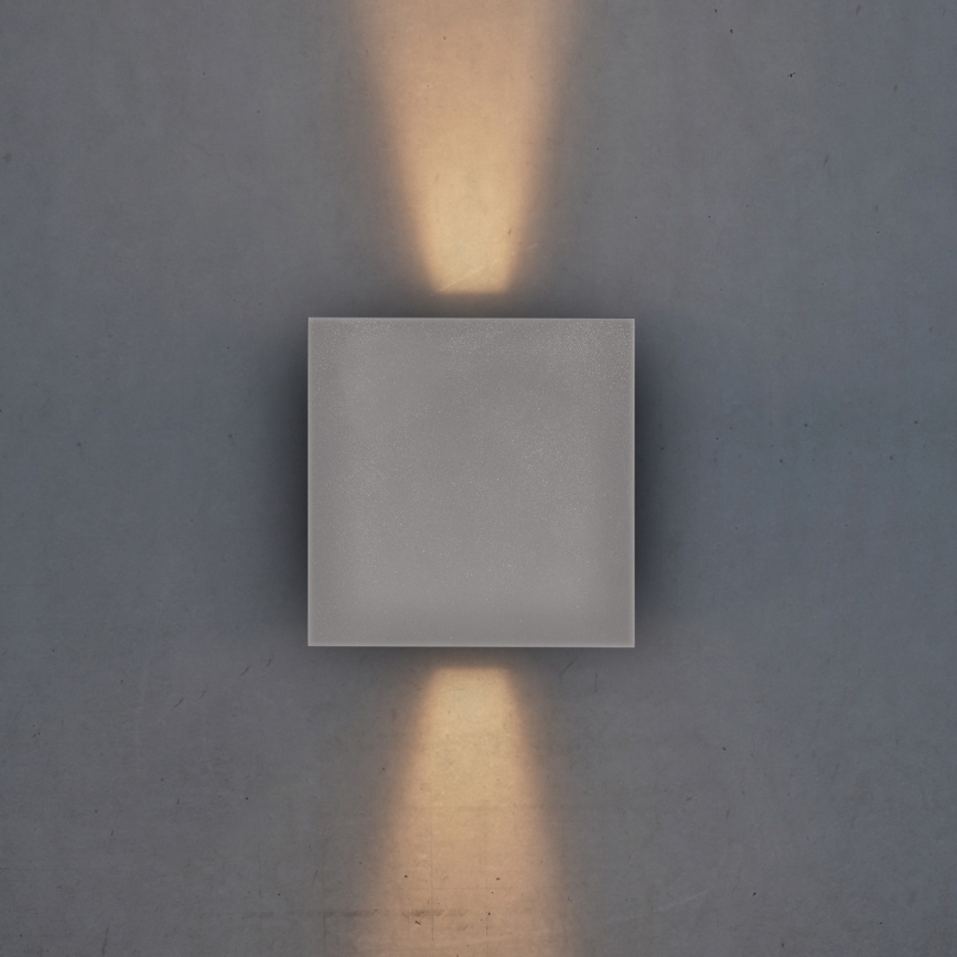 Brilagi - Iluminação de parede exterior LED CUBE LED/6W/230V cinzento IP54