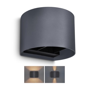 Brilagi - Iluminação de parede exterior LED RONDO LED/6W/230V antracite IP54
