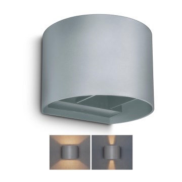 Brilagi - Iluminação de parede exterior LED RONDO LED/6W/230V cinzento IP54