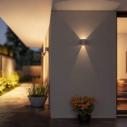 Brilagi - Iluminação de parede exterior LED RONDO LED/6W/230V cinzento IP54