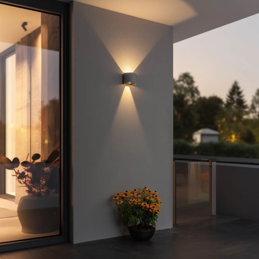 Brilagi - Iluminação de parede exterior LED RONDO LED/6W/230V cinzento IP54