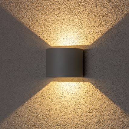 Brilagi - Iluminação de parede exterior LED RONDO LED/6W/230V cinzento IP54