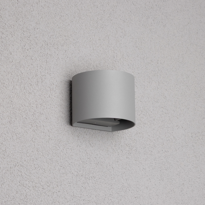 Brilagi - Iluminação de parede exterior LED RONDO LED/6W/230V cinzento IP54