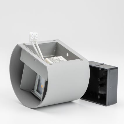 Brilagi - Iluminação de parede exterior LED RONDO LED/6W/230V cinzento IP54