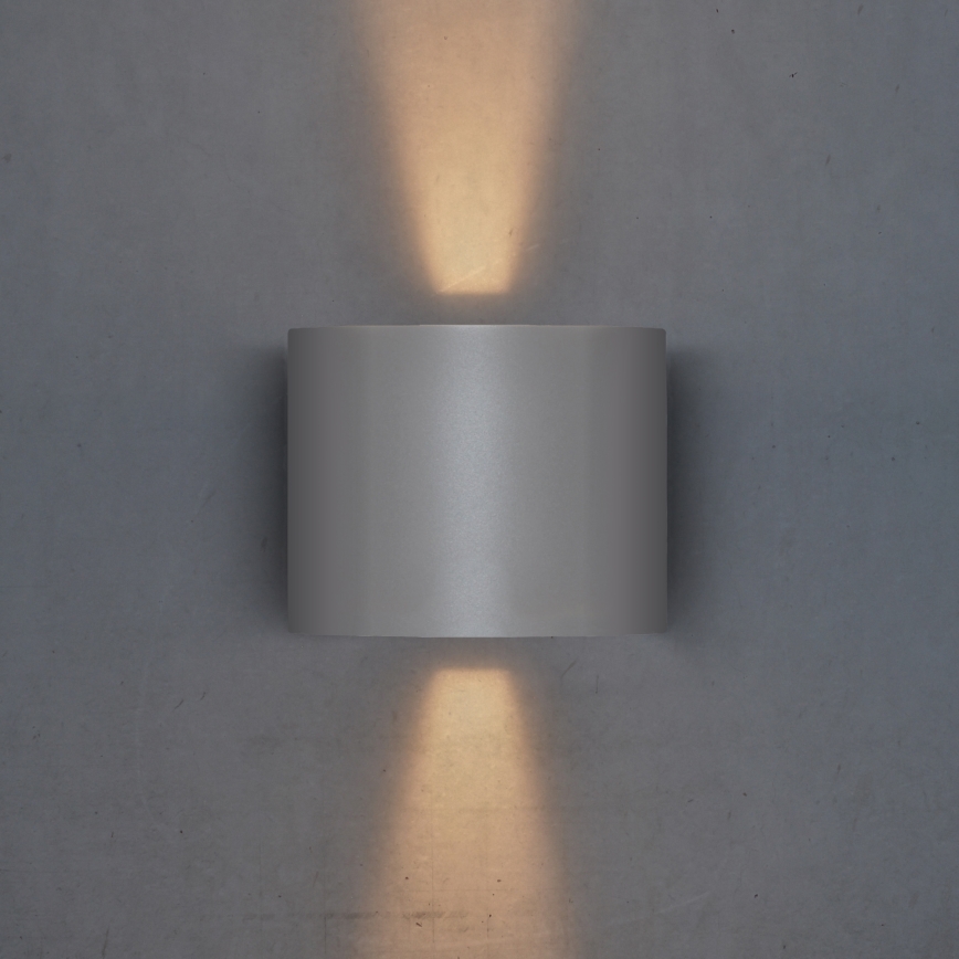 Brilagi - Iluminação de parede exterior LED RONDO LED/6W/230V cinzento IP54