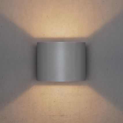 Brilagi - Iluminação de parede exterior LED RONDO LED/6W/230V cinzento IP54