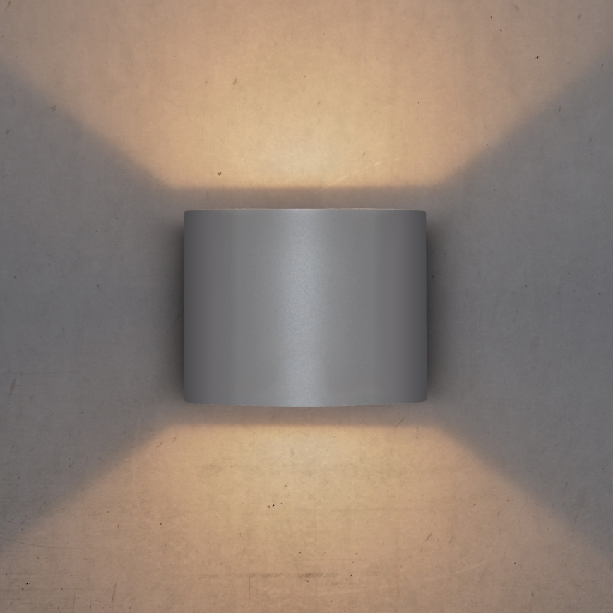 Brilagi - Iluminação de parede exterior LED RONDO LED/6W/230V cinzento IP54