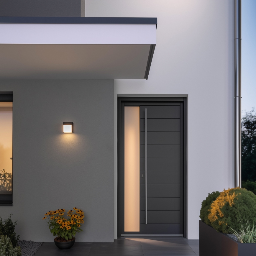 Brilagi - Iluminação de parede exterior LED TERNI LED/12W/230V antracite IP44