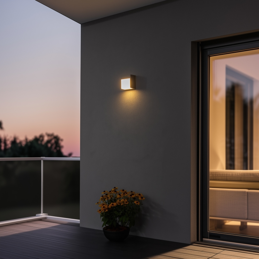 Brilagi - Iluminação de parede exterior LED TERNI LED/12W/230V cinzento IP44