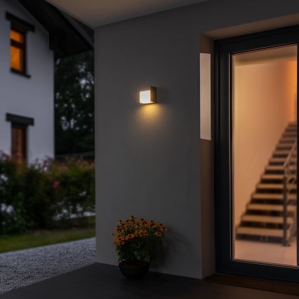 Brilagi - Iluminação de parede exterior LED TERNI LED/12W/230V cinzento IP44