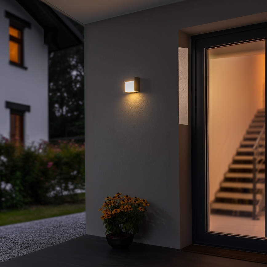 Brilagi - Iluminação de parede exterior LED TERNI LED/12W/230V cinzento IP44