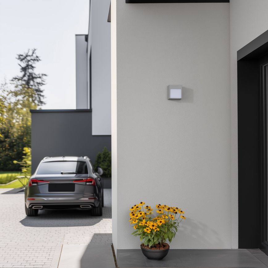 Brilagi - Iluminação de parede exterior LED TERNI LED/12W/230V cinzento IP44