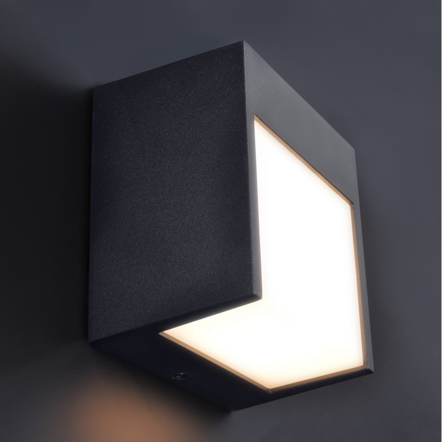 Brilagi - Iluminação de parede exterior LED TERNI LED/12W/230V preto IP44