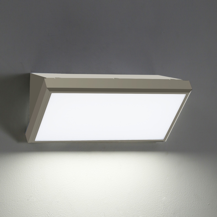 Brilagi - Iluminação de parede exterior LED TRIANGLE LED/20W/230V cinzento IP65