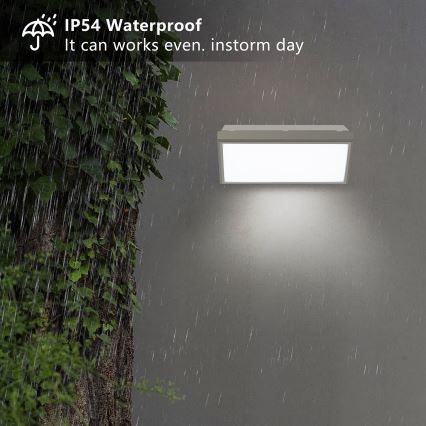 Brilagi - Iluminação de parede exterior LED TRIANGLE LED/20W/230V cinzento IP65