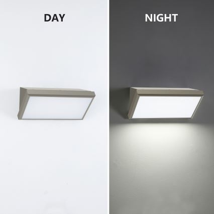 Brilagi - Iluminação de parede exterior LED TRIANGLE LED/20W/230V cinzento IP65