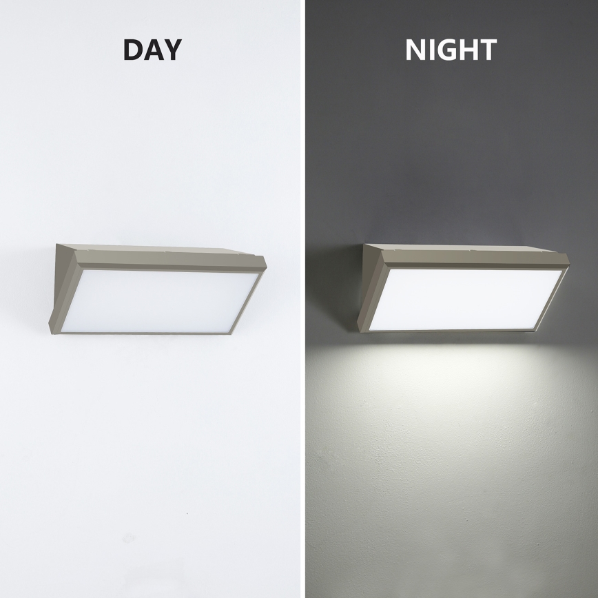 Brilagi - Iluminação de parede exterior LED TRIANGLE LED/20W/230V cinzento IP65