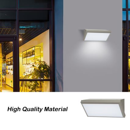 Brilagi - Iluminação de parede exterior LED TRIANGLE LED/20W/230V cinzento IP65