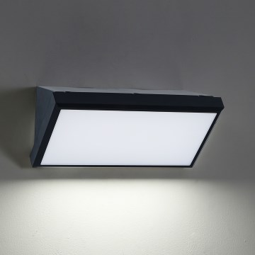 Brilagi - Iluminação de parede exterior LED TRIANGLE LED/20W/230V preto IP65