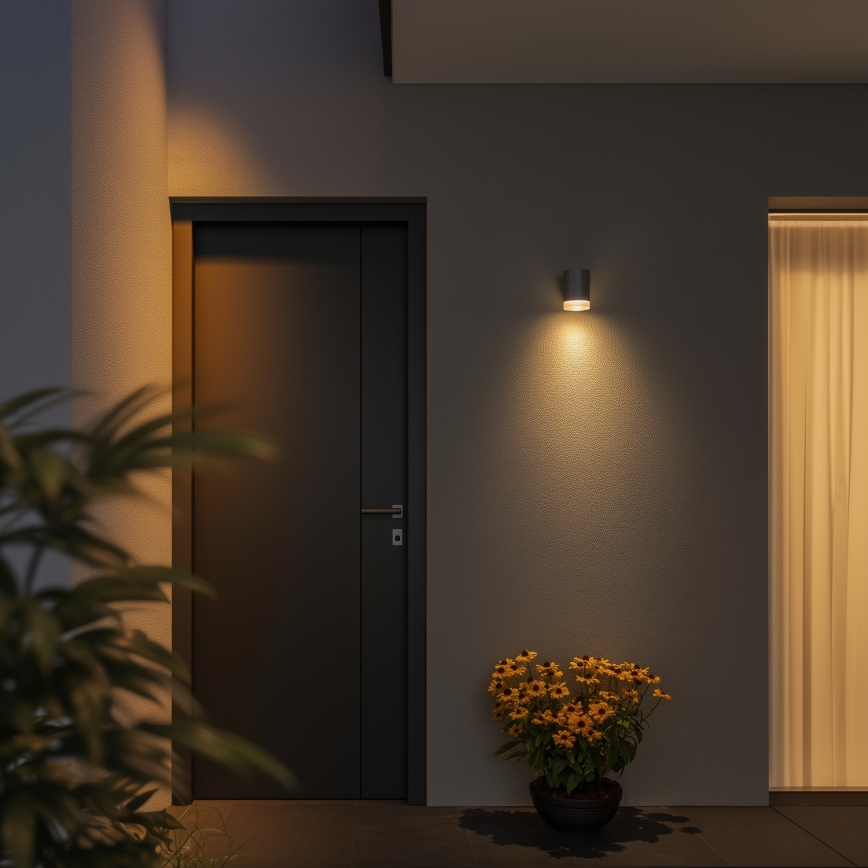 Brilagi - Iluminação de parede exterior MATERA 1xGU10/30W/230V cinzento IP54