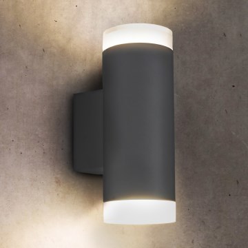 Brilagi - Iluminação de parede exterior MATERA 2xGU10/30W/230V antracite IP54