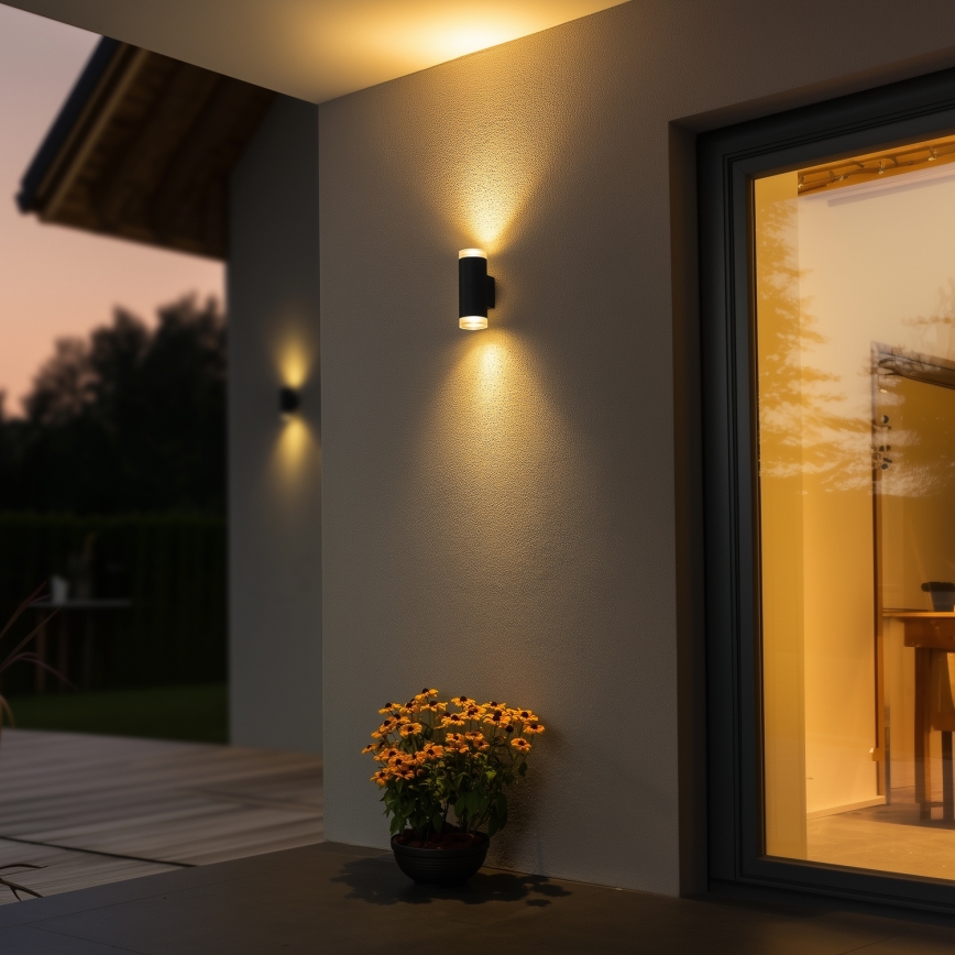 Brilagi - Iluminação de parede exterior MATERA 2xGU10/30W/230V antracite IP54