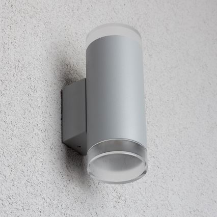 Brilagi - Iluminação de parede exterior MATERA 2xGU10/30W/230V cinzento IP54