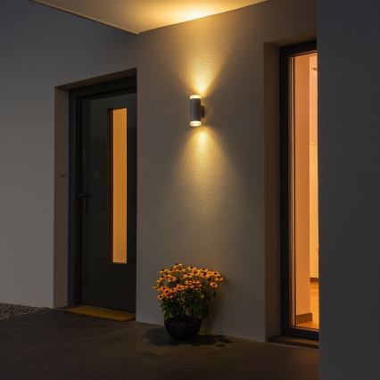 Brilagi - Iluminação de parede exterior MATERA 2xGU10/30W/230V cinzento IP54