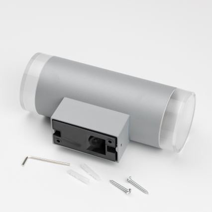 Brilagi - Iluminação de parede exterior MATERA 2xGU10/30W/230V cinzento IP54