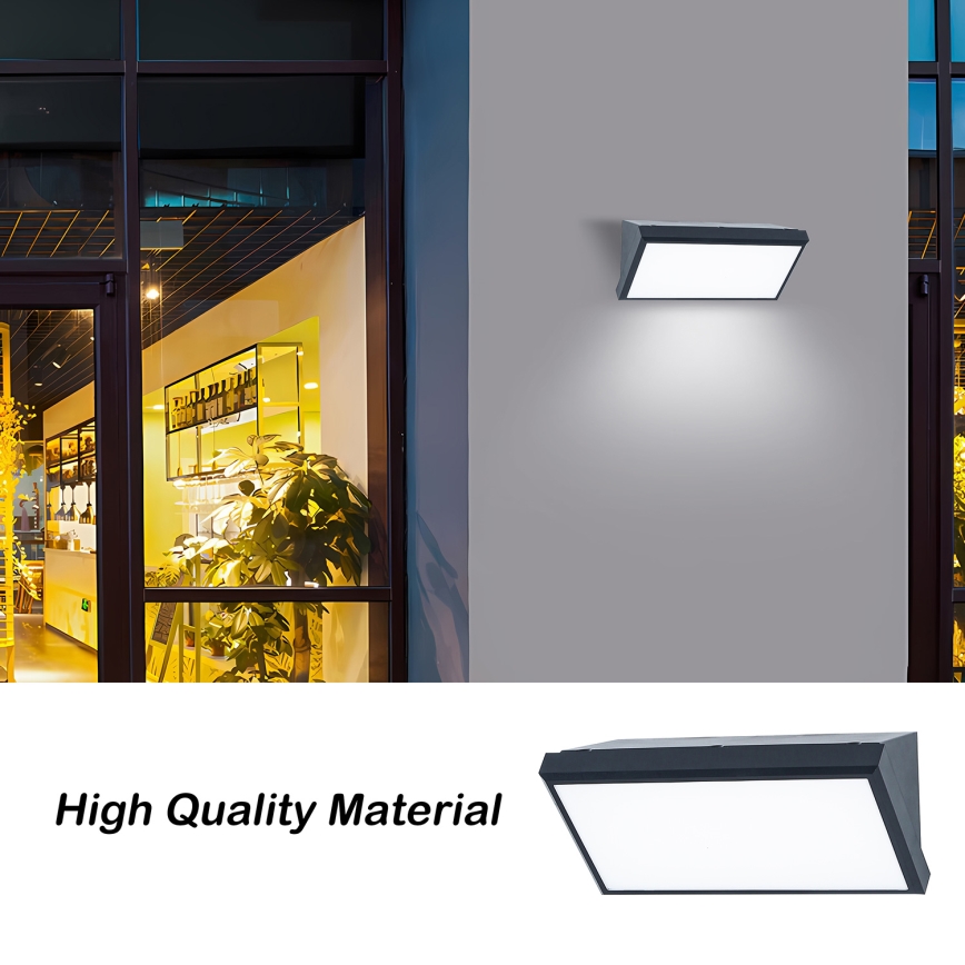 Brilagi - Iluminação de parede exterior TRIANGLE 1xE27/60W/230V antracite IP65