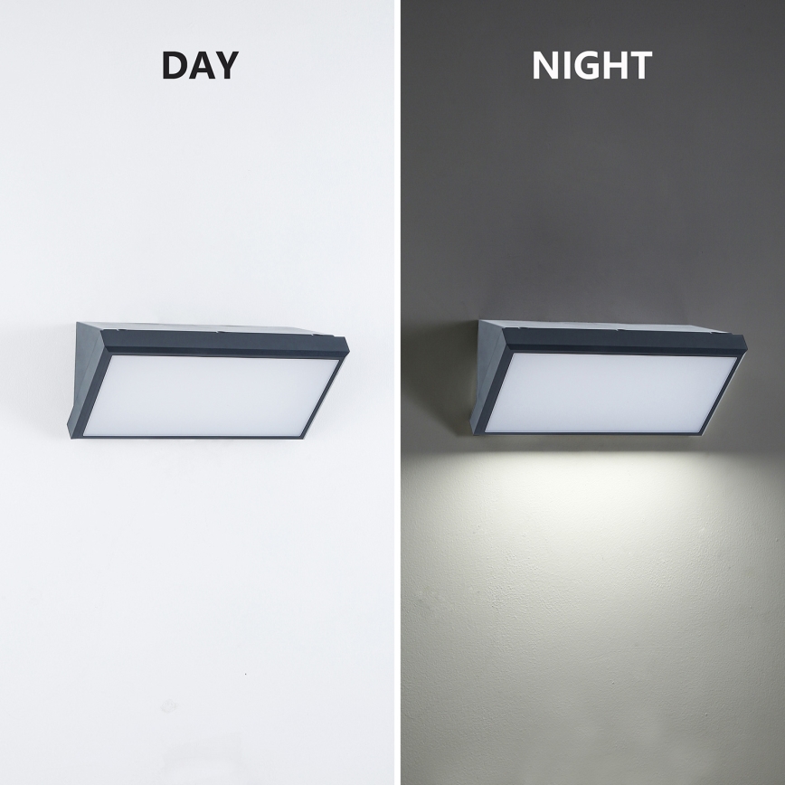Brilagi - Iluminação de parede exterior TRIANGLE 1xE27/60W/230V antracite IP65